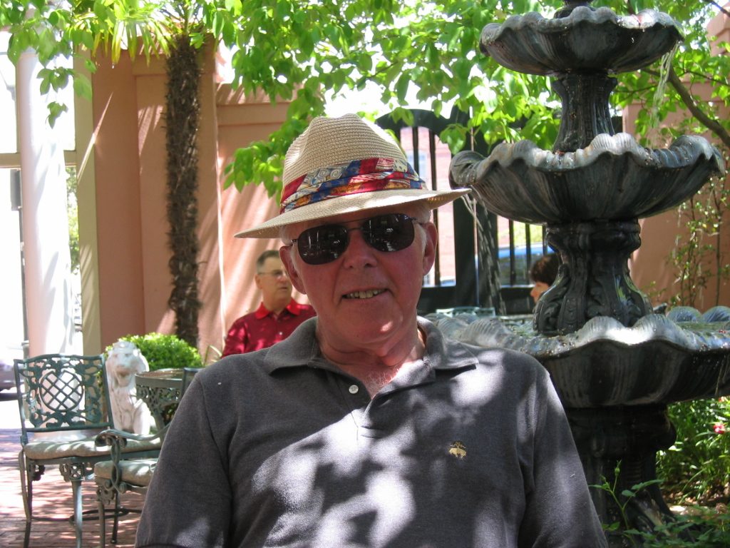 Peter in the garden of the Meeting Place Inn